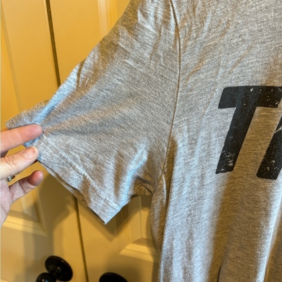 TICDA “sporty” Triblend Grey Black Logo Short Sleeve T-Shirt Size L - Picture 4 of 6